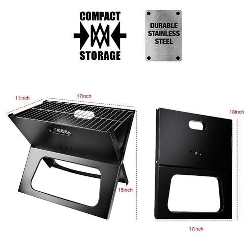 1Pc Portable BBQ Barbecue Grill Foldable Charcoal Grill Camping Garden