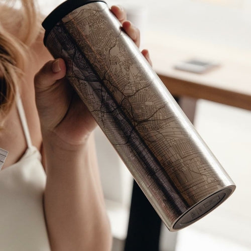 Bighorn Mountains - Wyoming Engraved Topographic Map Tumbler